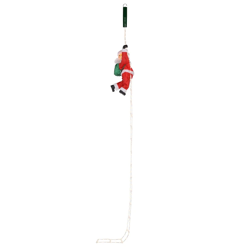 Mr. Christmas 10ft. Rope Ladder with Outdoor Animated Climbing Santa