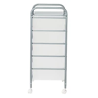 Honey Can Do Silver 5-Drawer Rolling Storage Cart
