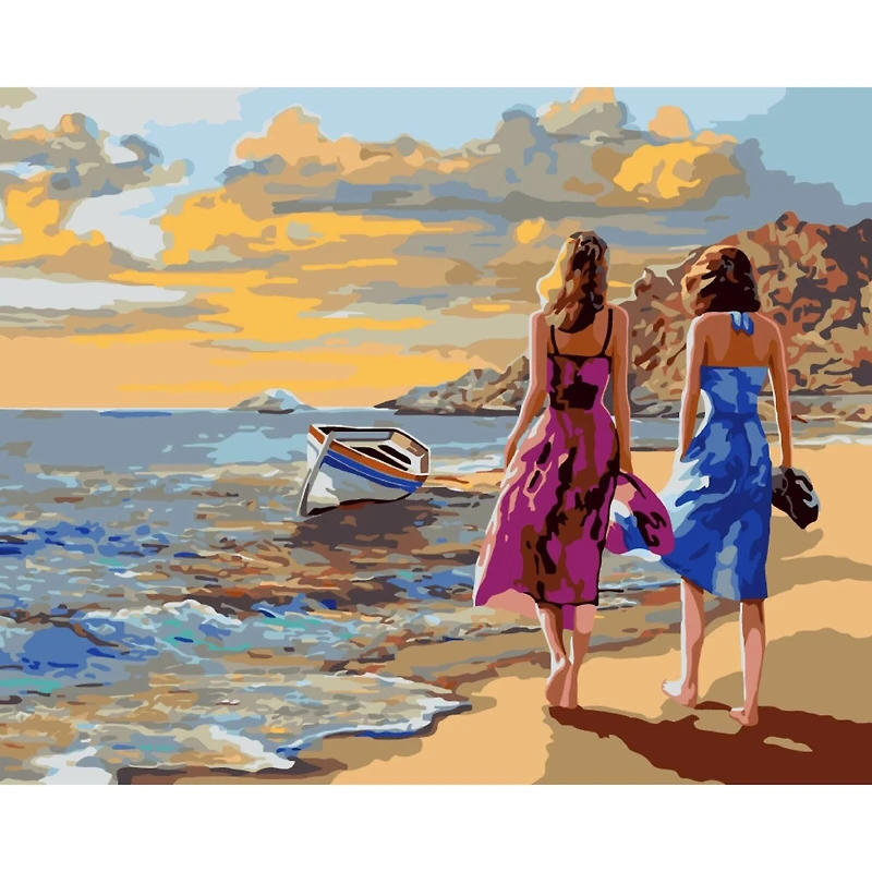 Crafting Spark Walk Near the Sea Painting by Numbers Kit