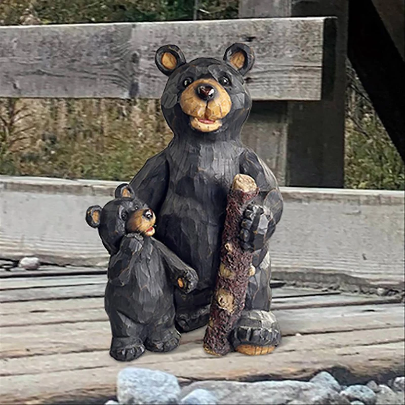 Design Toscano 15.5" Black Forest Bear Pair Sculpture