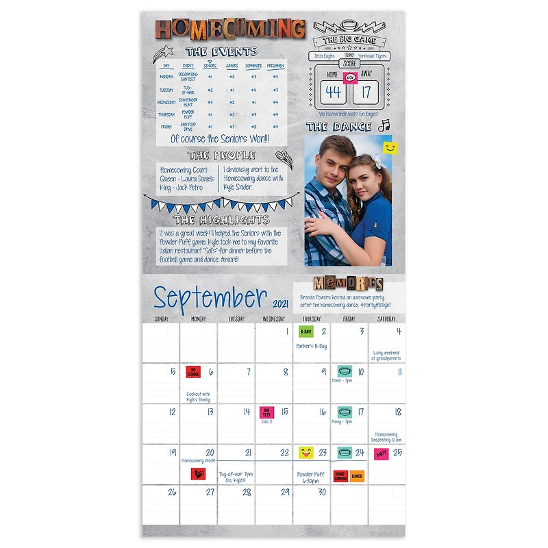 TF Publishing My Year Book Undated Memory Wall Calendar