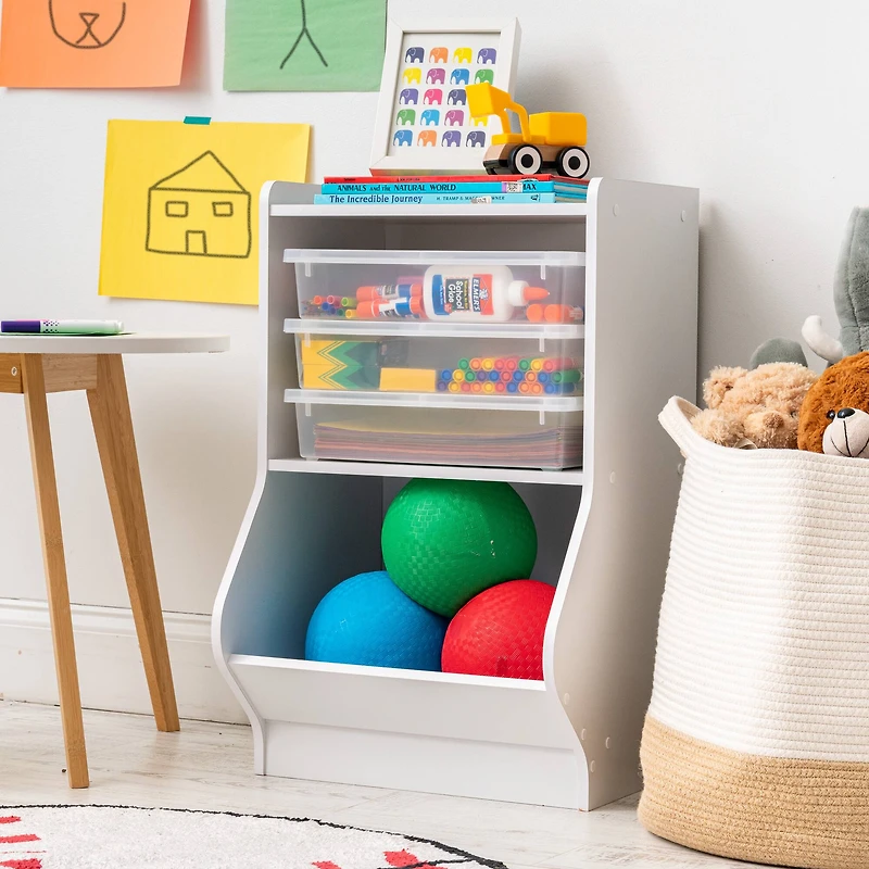 Iris® 5.5qt. Clear Clip Boxes with Lids & Blue Latches, 4ct.