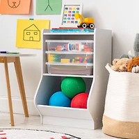 Iris® 5.5qt. Clear Clip Boxes with Lids & Blue Latches, 4ct.