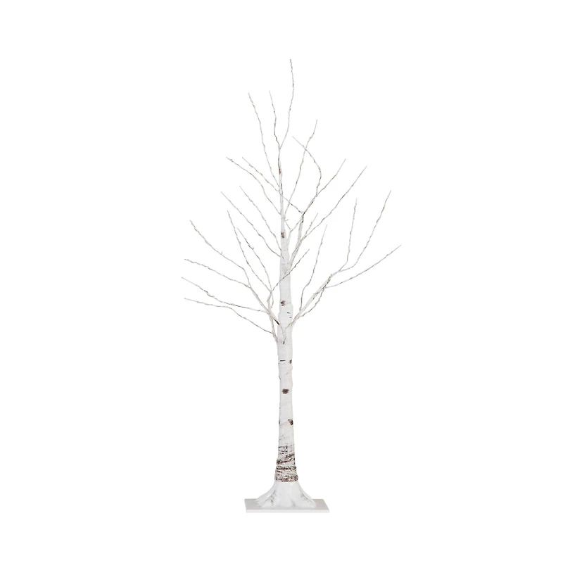 3ft. Pre-Lit White Birch Artificial Christmas Tree, Warm White LED Lights
