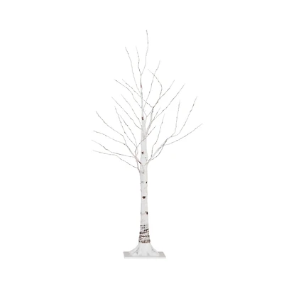 3ft. Pre-Lit White Birch Artificial Christmas Tree, Warm White LED Lights