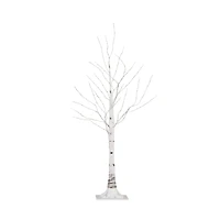 3ft. Pre-Lit White Birch Artificial Christmas Tree, Warm White LED Lights