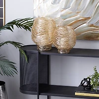 CosmoLiving by Cosmopolitan Gold Metal Candle Holder Set