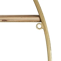 Gold Metal Contemporary Wall Shelf, 27" x 28" x 5"