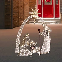 7ft. LED Lighted Holy Family Nativity Scene Outdoor Christmas Decoration