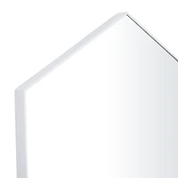 White Contemporary Wall Mirror, 24" x 2" x 21"