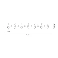 Glitzhome® 6ft. Red & White Fabric Christmas Gnome Garland, 2ct.