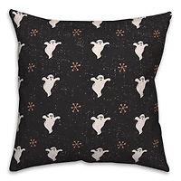 Retro Ghost Pattern Spun Poly Throw Pillow