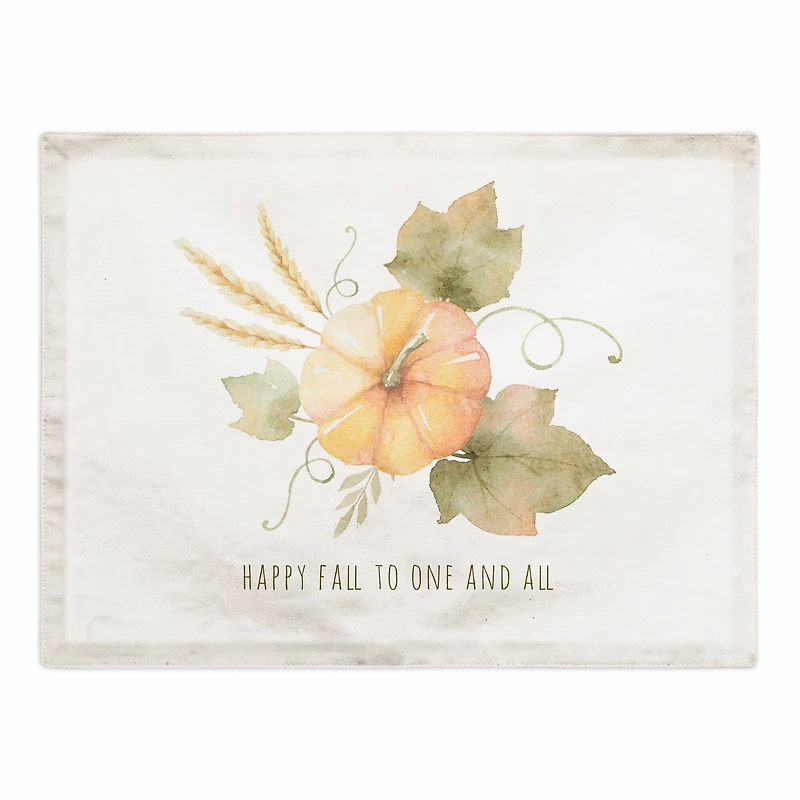 Happy Fall Pumpkin Polyester Twill Placemat