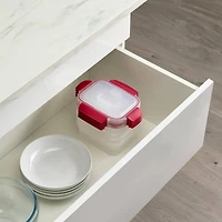 Joseph Joseph Nest Lock 8-piece Rectangular Food Storage Container Set Red
