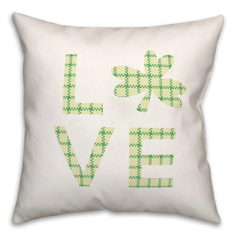 Love Clover 18" x 18" Throw Pillow
