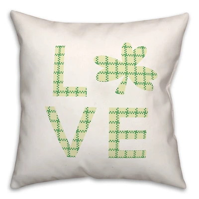 Love Clover 18" x 18" Throw Pillow