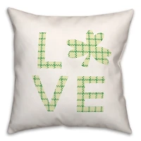 Love Clover 18" x 18" Throw Pillow