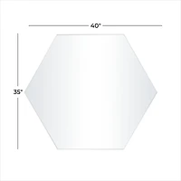 White Contemporary Wall Mirror, 40" x 2" x 35"