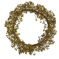 20" Autumn Baby's Breath Artificial Wreath