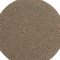 17" Brown Chevron Textured Stool with Wooden Legs