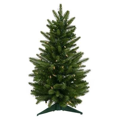 2ft. Pre-Lit Fraser Fir Artificial Christmas Tree, Clear Dura-Lit® Lights