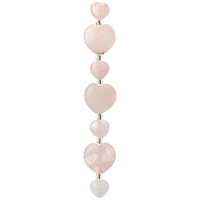 12 Pack: Light Pink Mixed Heart Rose Quartz Beads, 20mm by Bead Landing™