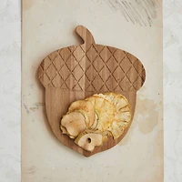 Hello Honey 10.25" x 8.5" Acacia Wood Acorn Shaped Cheese & Cutting Board