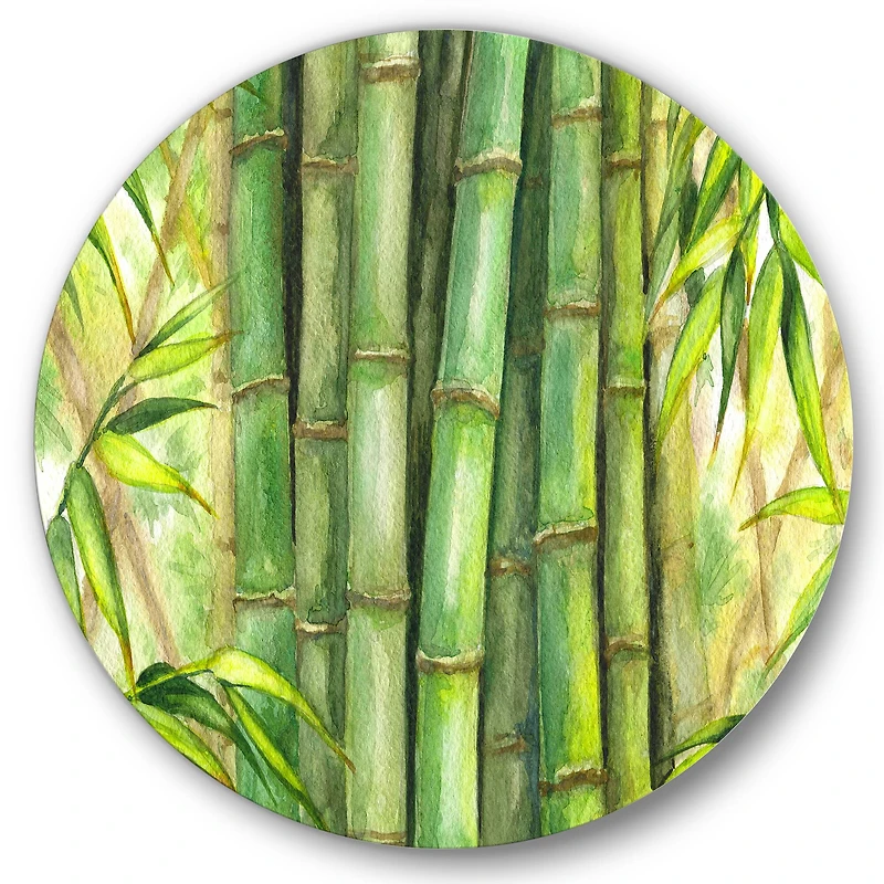 Designart - Bright Green Bamboo Stems