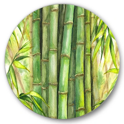 Designart - Bright Green Bamboo Stems