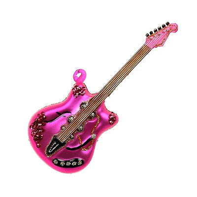 5.75" Pink Electric Guitar Glass Ornament by Ashland®