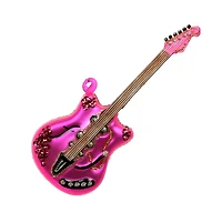 5.75" Pink Electric Guitar Glass Ornament by Ashland®