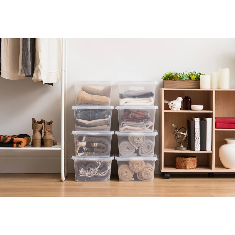 IRIS® 17qt. Clear Snap Top Storage Boxes, 8ct.