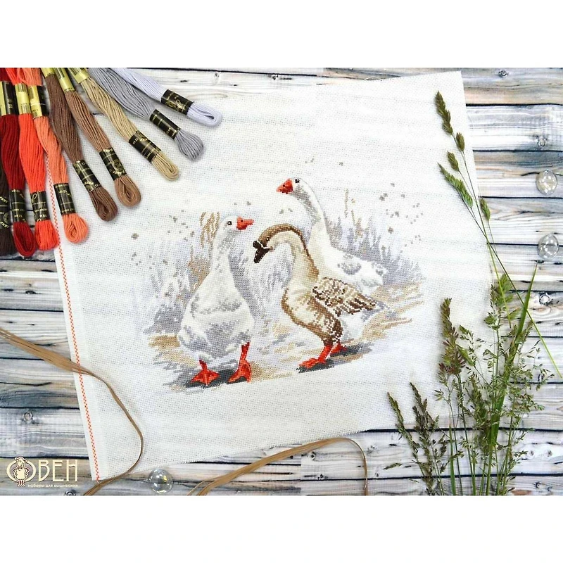 Oven Three Merry Goose Cross Stitch Kit