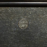 38" Gray Metal Farmhouse Planter