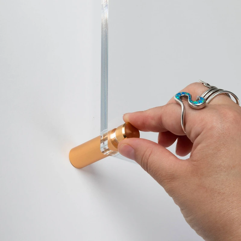 Wexel Art 12'' x 12'' Acrylic Floating Frame for Album Covers with Gold Hardware