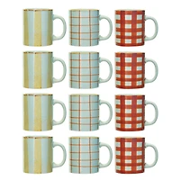 Hello Honey® 16oz. Round Hand-Painted Stoneware Mug Set