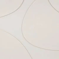 Beige Wooden Geometric Framed Wall Art with Abstract Circles and Brown Wooden Frame