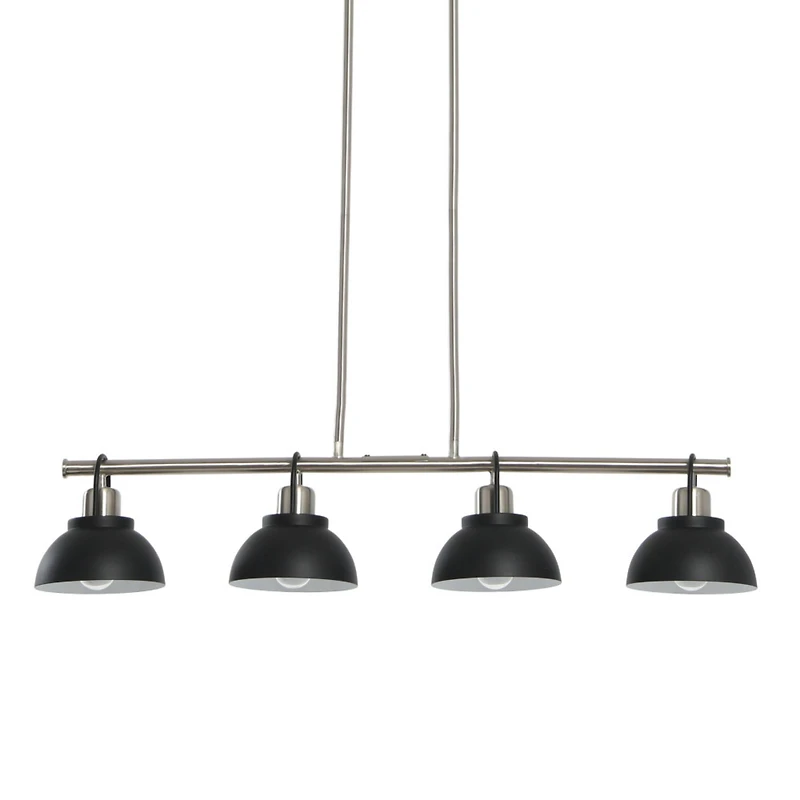 Hello Honey® Robert Stevenson Lighting Walsh Metal 4-Light Linear Chandelier with Shades