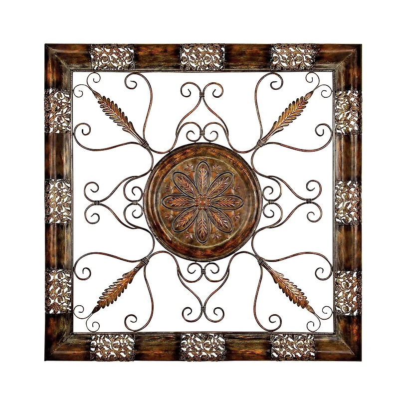 45" Brown Metal Rustic Wall Décor