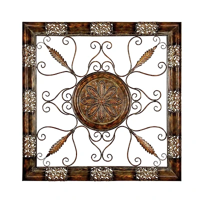 45" Brown Metal Rustic Wall Décor