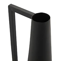 CosmoLiving by Cosmopolitan Black Metal Slim Vase with Handles Set of 2 22", 17"