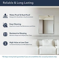 Head West Brushed Nickel Rectangular Framed Accent Vanity Mirror