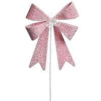 24.5" Pink Tinsel Ribbon Bow Stem by Ashland®