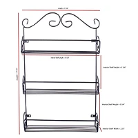 DII® 18" Black Pantry Spice Rack