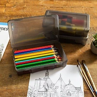 IRIS® Small Translucent Gray Snap-Tight Lid Supply Organizers, 10ct.