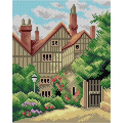 Orchidea Gobelin Thomas Nicholson Tyndale - An Old Manor House and Garden Halfstitch Canvas