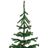 4ft. Unlit Medium Pine Artificial Christmas Tree with Pinecones in Burlap Base