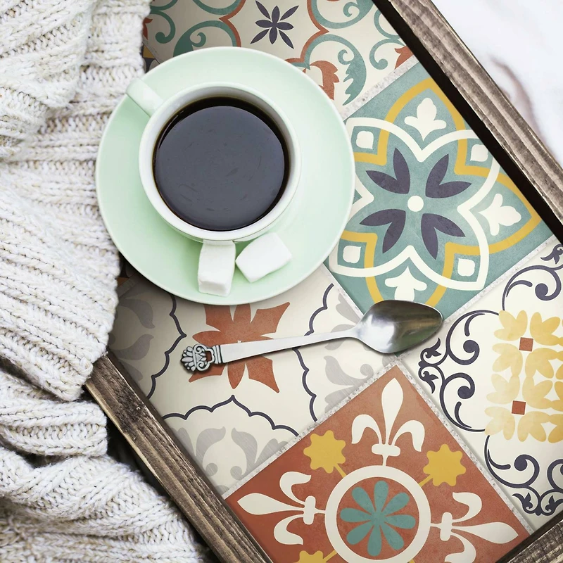 RoomMates Spanish Terracotta Tile Peel & Stick Backsplash