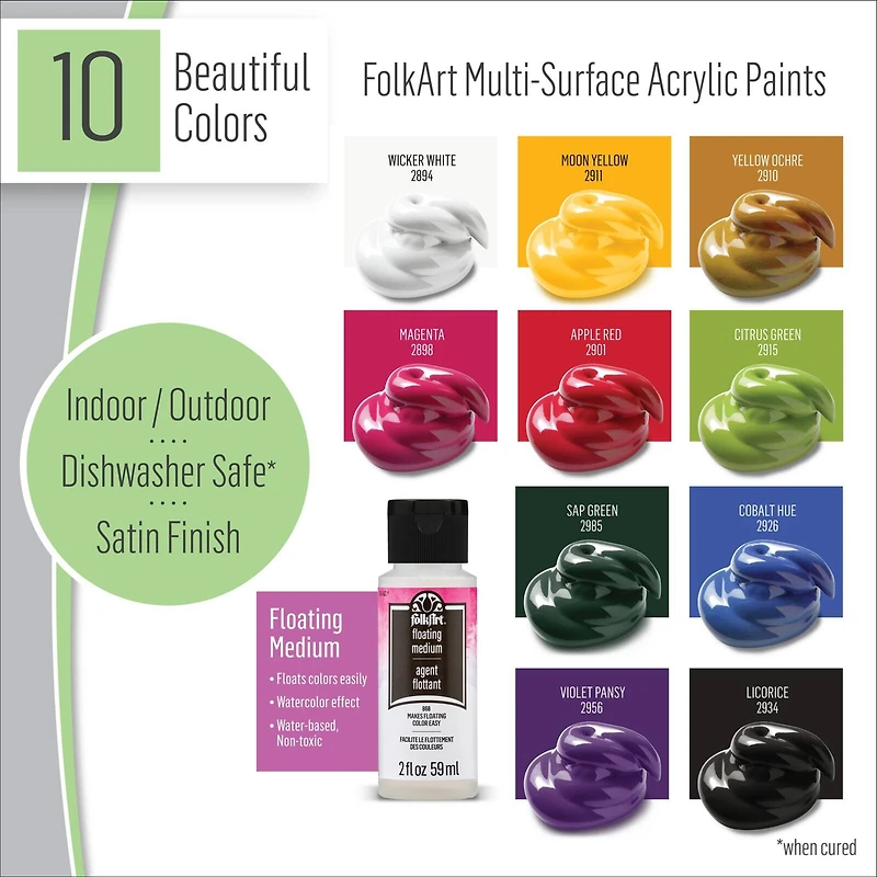 Let's Paint with FolkArt® One Stroke™ A-Z of Floral Painting Kit