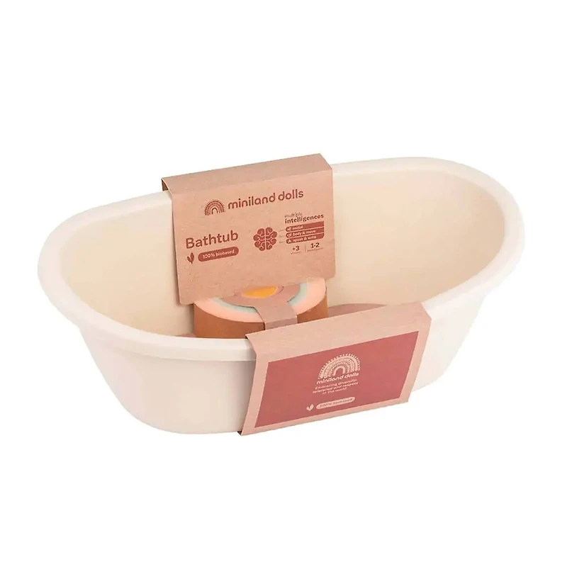 Miniland Bathtub & Rainbow Sponge Set